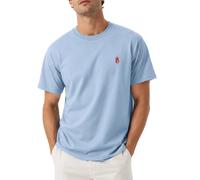 Vision of Super T-shirt uomo manica corte ricamo flame celeste