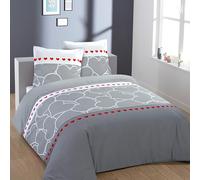 Vision - Parure da letto Lovely - Set copripiumino 240 x 220 cm con 2 federe per letto matrimoniale - 100% cotone - certificato Oekotex