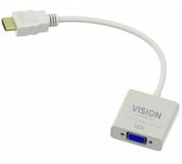 Vision TC-HDMIVGA Cavo video e adattatore VGA (D-Sub) HDMI Tipo A (Standard) Bianco - Nouvo