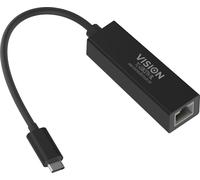 Vision TC-USBCETH/BL adattatore professionale da USB-C a Ethernet, nero