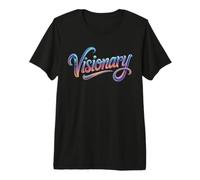 Visionario la Parola Font Testo Colorato Maglietta Premium