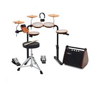 VISIONDRUM Batteria Elettronica con Ampli 50W Adulti e Bambini, Arancione