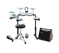 VISIONDRUM Batteria Elettronica con Ampli 50W Adulti e Bambini, Blu