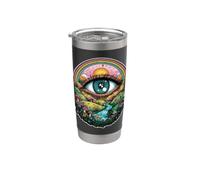 Visione degli occhi Groovy Hippie Portale Consapevolezza Sognante Bicchiere termico in acciaio inox doppia parete