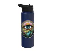 Visione degli occhi Groovy Hippie Portale Consapevolezza Sognante Stainless Steel Insulated Water Bottle
