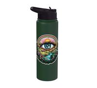 Visione degli occhi Groovy Hippie Portale Consapevolezza Sognante Stainless Steel Insulated Water Bottle