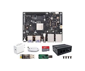VisionFive2 Open Source RISC-V AI Linux Single Board Computer, Quad-core StarFive JH7110 64 bit CPU, LPDDR4 8 GB RAM, Dual Gigabit Network M.2 M-Key Port, Support Debian OpenCL3.0 (con WiFi 6 dongle)