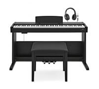 VISIONKEY-500 Pianoforte Digitale 88 Tasti con Panca, Nero Opaco | Per pianisti in erba, 10 suoni autentici, unità a 3 pedali per l'espressione, USB to host, app per modalità split/layer