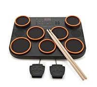 VISIONPAD-9 Batteria Elettronica Tamburo 7 Pad Mesh e Pedali Kick/Hi-Hat | Ideale per la Pratica a Domicilio, Pad Sensibili al Tocco, Pedali Kick e Hi-Hat, MIDI USB-C e Uscita Cuffie