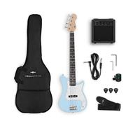 VISIONSTRING Basso elettrico 3/4 per bambini principianti Kit di bassi con amplificatore Blu