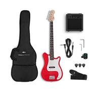 VISIONSTRING Kit Basso Elettrico con Ampli 10W e Accessori - Rosso