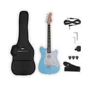 VISIONSTRING Mini Chitarra Elettrica 1/2 a 4 Corde con Ampli - Blu