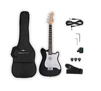 VISIONSTRING Mini Chitarra Elettrica 1/2 a 4 Corde con Ampli - Nera
