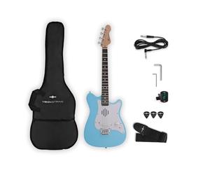 VISIONSTRING Mini chitarra elettrica con diffusore incorporato, blu