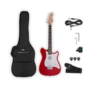VISIONSTRING Mini chitarra elettrica con diffusore incorporato, rosso