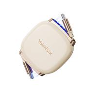 VisionSync 240W Cavo USB C Retrattile,1m,Cavo di Ricarica Rapida PD3.2 USB C a USB C con slot magnetico per Viaggi,5 Lunghezze Preimpostate per iPhone 17/16/15,Galaxy S25/24,Beige