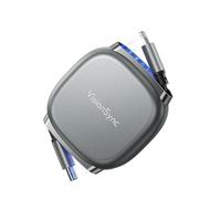 VisionSync Cavo Lightning retrattile (1 m), cavo USB C a Lightning, ricarica rapida con chiusura magnetica, per viaggi, auto e uso quotidiano, 5 lunghezze preimpostate per iPhone 14/13/12/11/iPad