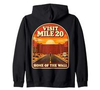 Visit Mile 20 Marathon Runner Hitting The Wall Retro Poster Felpa con Cappuccio