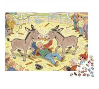 Visita al santuario dell'asino Puzzle in Legno Impermeabile DIY Puzzles Da 1000 Pezzi Regali Per Adulti Divertenti Giochi Educativi