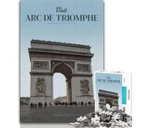 Visita Arc De Triomphe Puzzle per adolescenti Puzzle da 1000 pezzi per adolescenti, gioco per famiglie antistress sfida difficile fantastici regali e giocattoli 50x75cm
