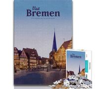 Visita Bremen Puzzle 1000 pezzi per adulti e adolescenti, aiuta il cervello a esercitare giocattoli avvincenti per coltivare la pazienza Interazione genitore-figlio 50x75cm