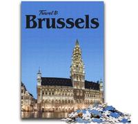 Visita Bruxelles Puzzle da 1000 pezzi per adulti e adolescenti, aiuta il cervello a esercitare i giocattoli avvincenti per coltivare la pazienza Decorazione perfetta 2000 pezzi (70x100cm)