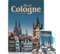 Visita Colonia Puzzle da 1000 pezzi per adolescenti, regali, aiuta il cervello ad allenarsi, giocattoli avvincenti per coltivare la pazienza, adatti alle coppie, 38x26cm