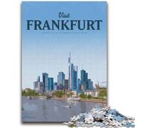 Visita Francoforte, puzzle per adolescenti 1000 pezzi, regalo di compleanno per trascorrere il tempo in casa, regali, decorazioni murali per 14+ anni, 1000 pezzi (26x38cm)