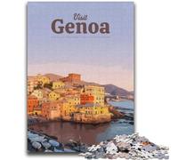 Visita Genova Puzzle 1000 pezzi per adolescenti, gioco per famiglie antistress, sfida difficile, regali per amici e parenti, 2000 pezzi (70x100cm)