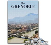 Visita Grenoble Puzzle per adulti 1000 puzzle, giocattoli per l'intrattenimento della famiglia, ideali come regalo per tutta la famiglia 1000 pezzi (26x38cm)
