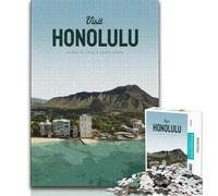 Visita Honolulu Puzzle per adolescenti, aiuta il cervello ad allenare i giocattoli avvincenti per coltivare la pazienza Un'opera d'arte 50x75cm