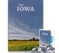 Visita i puzzle dell'Iowa per adolescenti 1000 puzzle, ammazza il tempo durante le vacanze a casa Ogni pezzo è unico - Gioco divertente e stimolante per tutta la famiglia 38x26cm