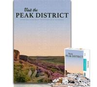 Visita i puzzle Peak District per adulti da 1000 pezzi, aiuta il cervello a esercitare i giocattoli avvincenti per coltivare la pazienza, adatti alle coppie, 50x75cm