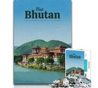 Visita il Bhutan Puzzle per adolescenti 2000, giocattoli educativi per l'apprendimento, giochi per famiglie con poster abbinato e foglio di quiz 70x100cm