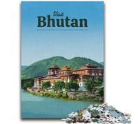 Visita il Bhutan Puzzle per adulti e ragazzi 1000 pezzi, giocattoli, giochi educativi, antistress, lista dei desideri con Babbo Natale 1000 pezzi (50x75cm)