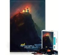 Visita il faro nella nebbia Puzzle da 1000 pezzi Gioco divertente e senza sbavature Pezzi ben tagliati Portatile,ideale per i viaggi (38x52cm)