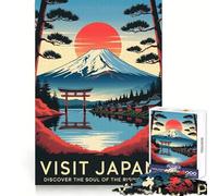 Visita il Giappone︰ Puzzle con paesaggio del sole nascente, 1000 pezzi per adulti, per migliorare la concentrazione, alleviare lo stress, divertimento, taglio liscio, regalo festivo (38x26cm)