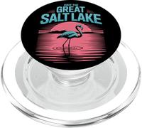 Visita Il Grande Lago Salato Flamingo Rosa Utah Tramonto Turista PopSockets PopGrip per MagSafe