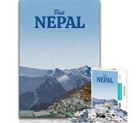 Visita il Nepal Puzzle da 1000 pezzi per adolescenti, giocattoli educativi per l'apprendimento, giochi per famiglie, regali e compleanni unici 50x75cm