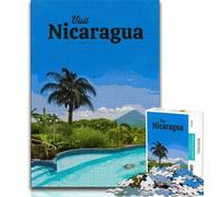 Visita il Nicaragua Puzzle da 1000 pezzi per adulti e adolescenti, giocattoli educativi per l'apprendimento, giochi per famiglie, regali e compleanni unici 75x50cm