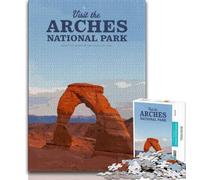 Visita il Parco Nazionale degli Arches, puzzle da 1000 pezzi per adolescenti, gioco stimolante e gioco in famiglia con pezzi completamente interconnessi di forma casuale, 38x26cm
