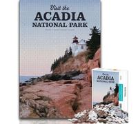 Visita il Parco Nazionale di Acadia, puzzle da 1000 pezzi per adolescenti, regalo per decomprimere l'intelligenza, giocattolo educativo, regali di Babbo Natale segreto, 75x50cm