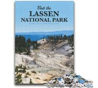 Visita il Parco Nazionale Lassen, puzzle per adulti, arte interessante, riduzione dello stress, lista dei desideri con Babbo Natale per età 14 anni, 1000 pezzi (50x75cm)