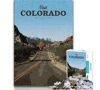 Visita il puzzle Colorado da 1000 pezzi per adulti, difficile da completare ma divertente e umoristico, decorazione unica per la casa e regali 75x50cm