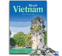 Visita il Vietnam Puzzle da 1000 pezzi per adolescenti, gioco per famiglie, antistress, sfida difficile, regalo per amici e parenti, 2000 pezzi (70x100cm)