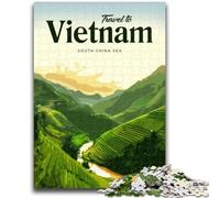 Visita il Vietnam Puzzle da 1000 pezzi per adulti, giocattoli, giochi educativi antistress adatti per la decorazione della scrivania (38x26cm)