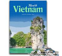 Visita il Vietnam, puzzle da 1000 pezzi per adulti, gioco stimolante, ideale come regalo per tutta la famiglia (50x75cm)