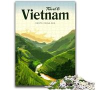 Visita il Vietnam Puzzle per adulti 1000, giochi educativi Decorazione per la casa Adatto per la decorazione del desktop 1000 pezzi (50x75cm)