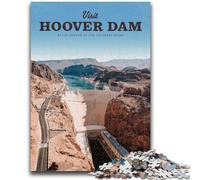 Visita la diga di Hoover Puzzle per adulti 1000 pezzi, giocattoli, giochi educativi, antistress, regali di Babbo Natale segreto per bambini dai 14 anni in su, 1000 pezzi (50x75cm)