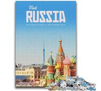 Visita la Russia Puzzle da 1000 pezzi per adulti e adolescenti, gioco stimolante, giocattoli, decorazione da parete, regali unici per compleanno e Natale, 2000 pezzi (70x100cm)